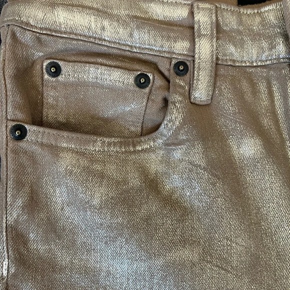 Ralph Lauren Metallic High-Rise Stretch Straight Ankle Jean - Picture 10 of 14